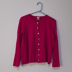 L.L. Bean Women's Red Button Up Top